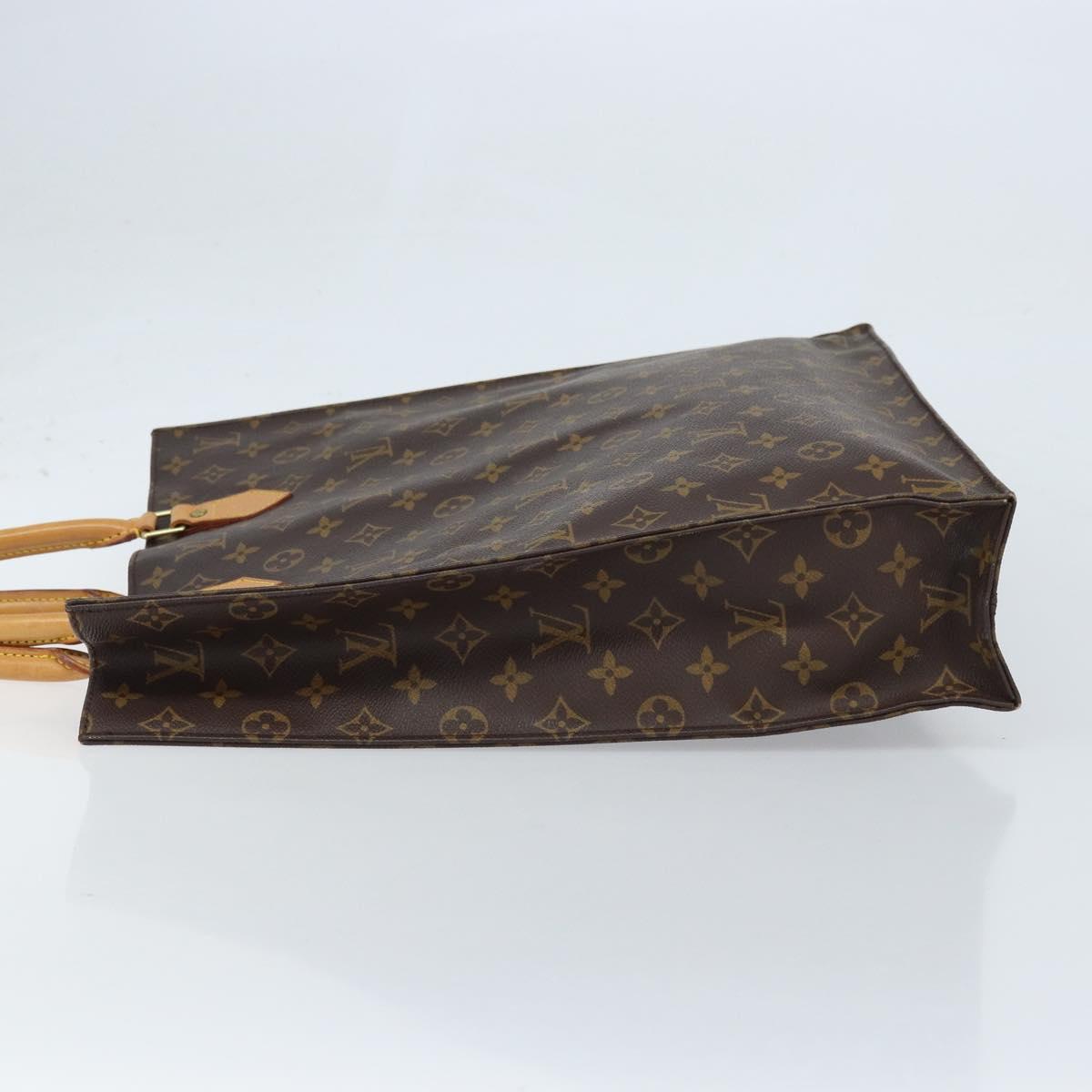 LOUIS VUITTON Monogram Sac Plat Hand Bag M51140 LV Auth BA10883