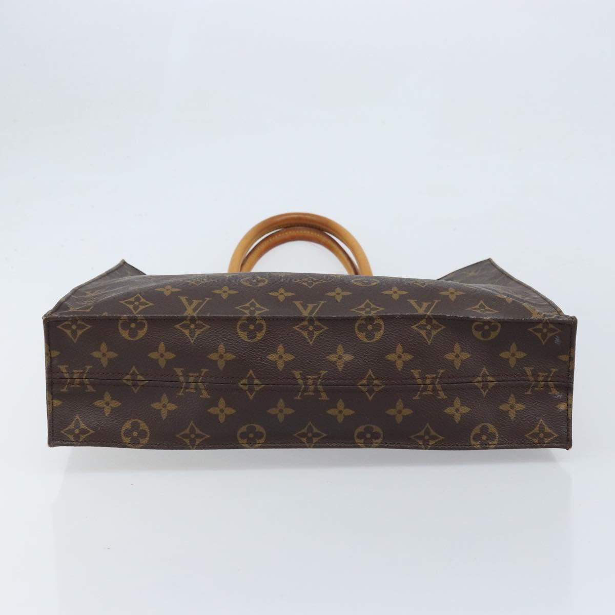 LOUIS VUITTON Monogram Sac Plat Hand Bag M51140 LV Auth BA10883