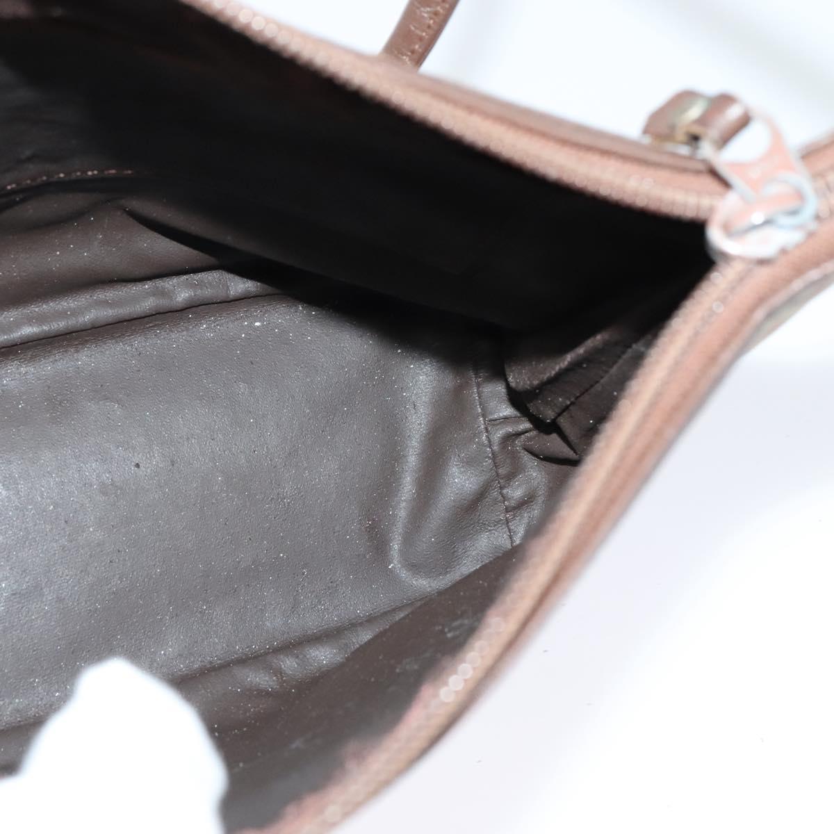 Burberrys Nova Check Shoulder Bag Canvas Brown Gold Auth BA1089