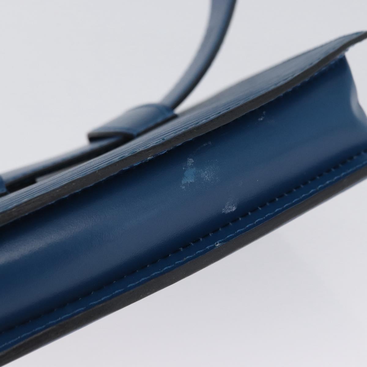 LOUIS VUITTON Epi Ceinture Tilsitt Pochette Pouch Blue M52605 LV Auth BA10893