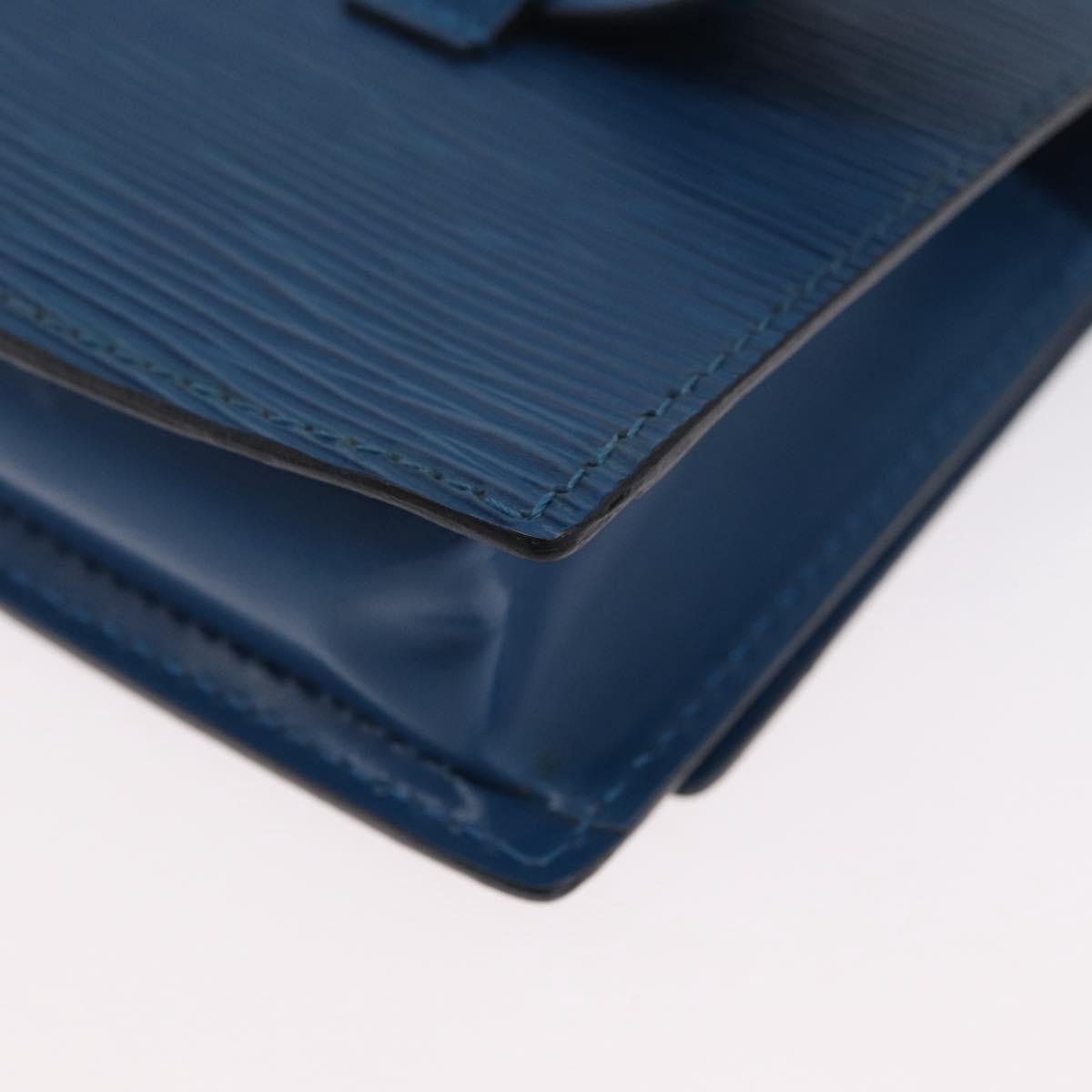 LOUIS VUITTON Epi Ceinture Tilsitt Pochette Pouch Blue M52605 LV Auth BA10893