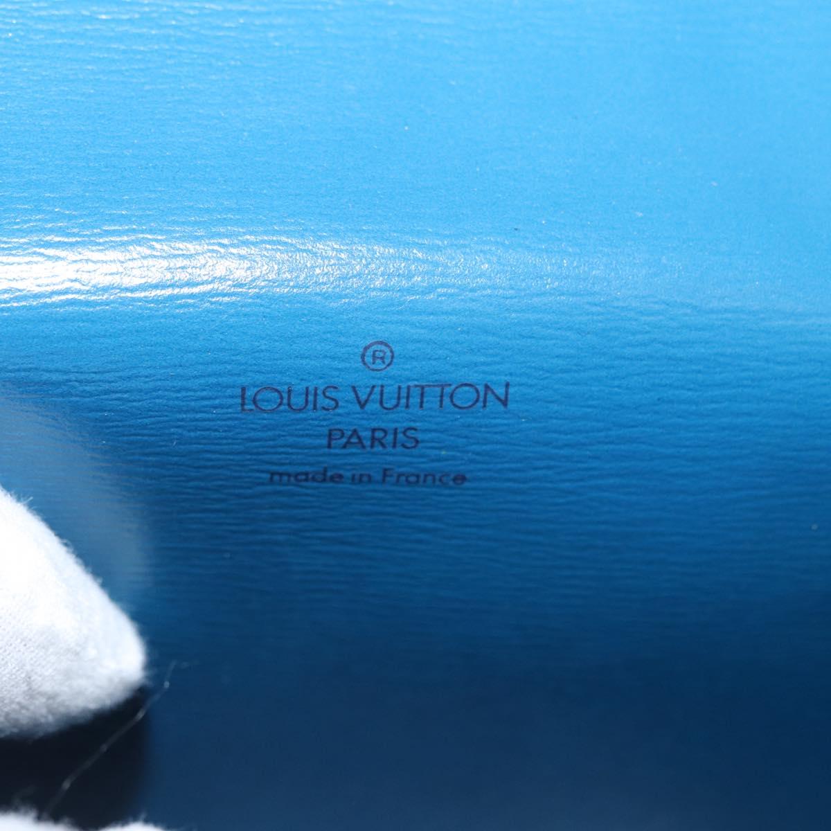 LOUIS VUITTON Epi Ceinture Tilsitt Pochette Pouch Blue M52605 LV Auth BA10893