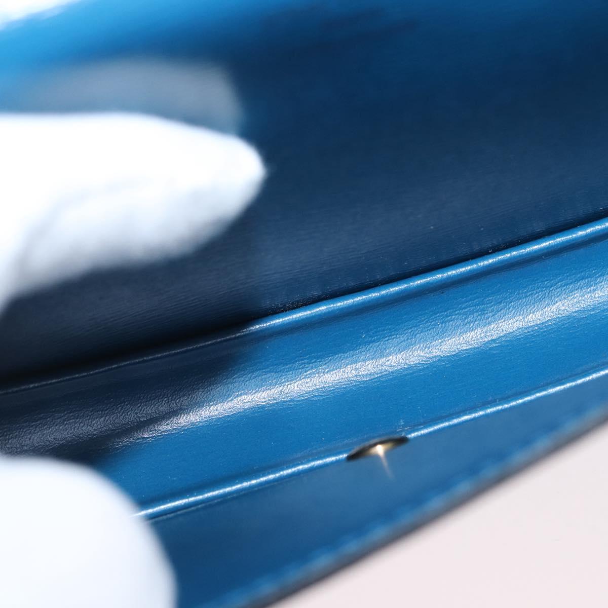 LOUIS VUITTON Epi Ceinture Tilsitt Pochette Pouch Blue M52605 LV Auth BA10893