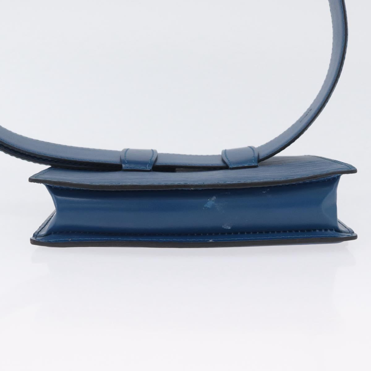 LOUIS VUITTON Epi Ceinture Tilsitt Pochette Pouch Blue M52605 LV Auth BA10893