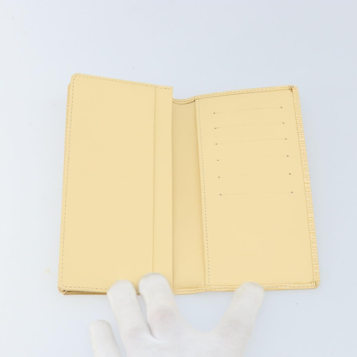 LOUIS VUITTON Epi Porte Cartes Credit Long Wallet Yvoire LV Auth BA10896