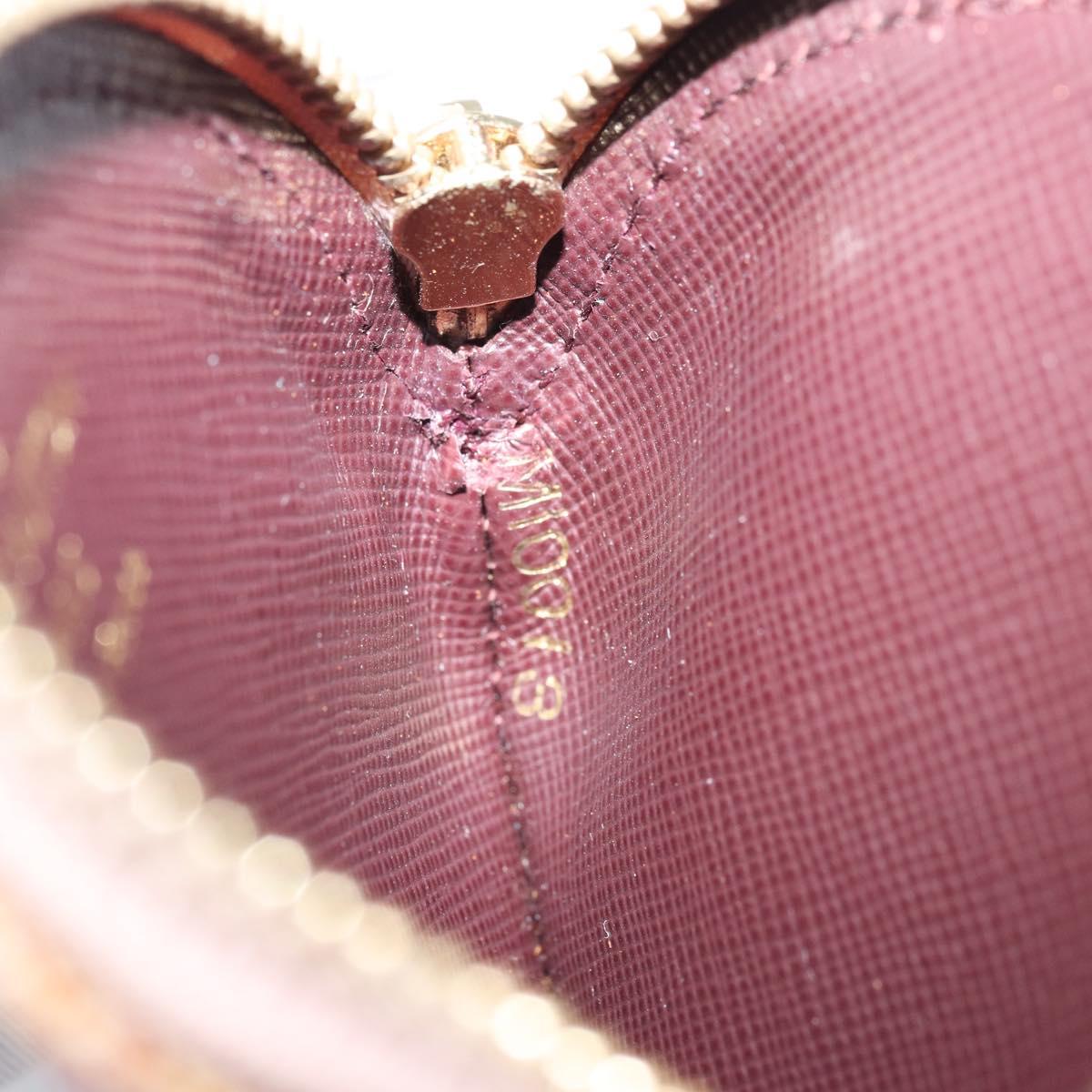 LOUIS VUITTON Monogram Mini Porte Monnaie Ron Coin Purse Red M92462 Auth BA10901