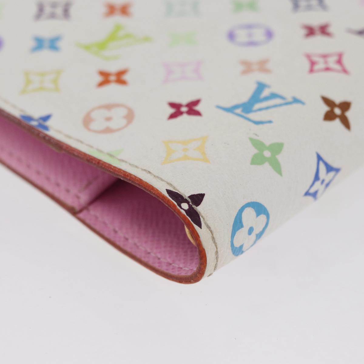 LOUIS VUITTON Multicolor Agenda PM Day Planner Cover White R21074 Auth BA10903V