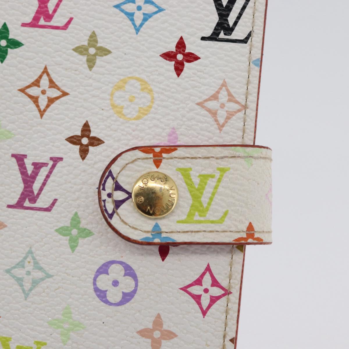 LOUIS VUITTON Multicolor Agenda PM Day Planner Cover White R21074 Auth BA10903V