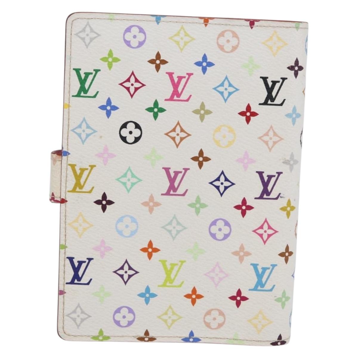 LOUIS VUITTON Multicolor Agenda PM Day Planner Cover White R21074 Auth BA10903V