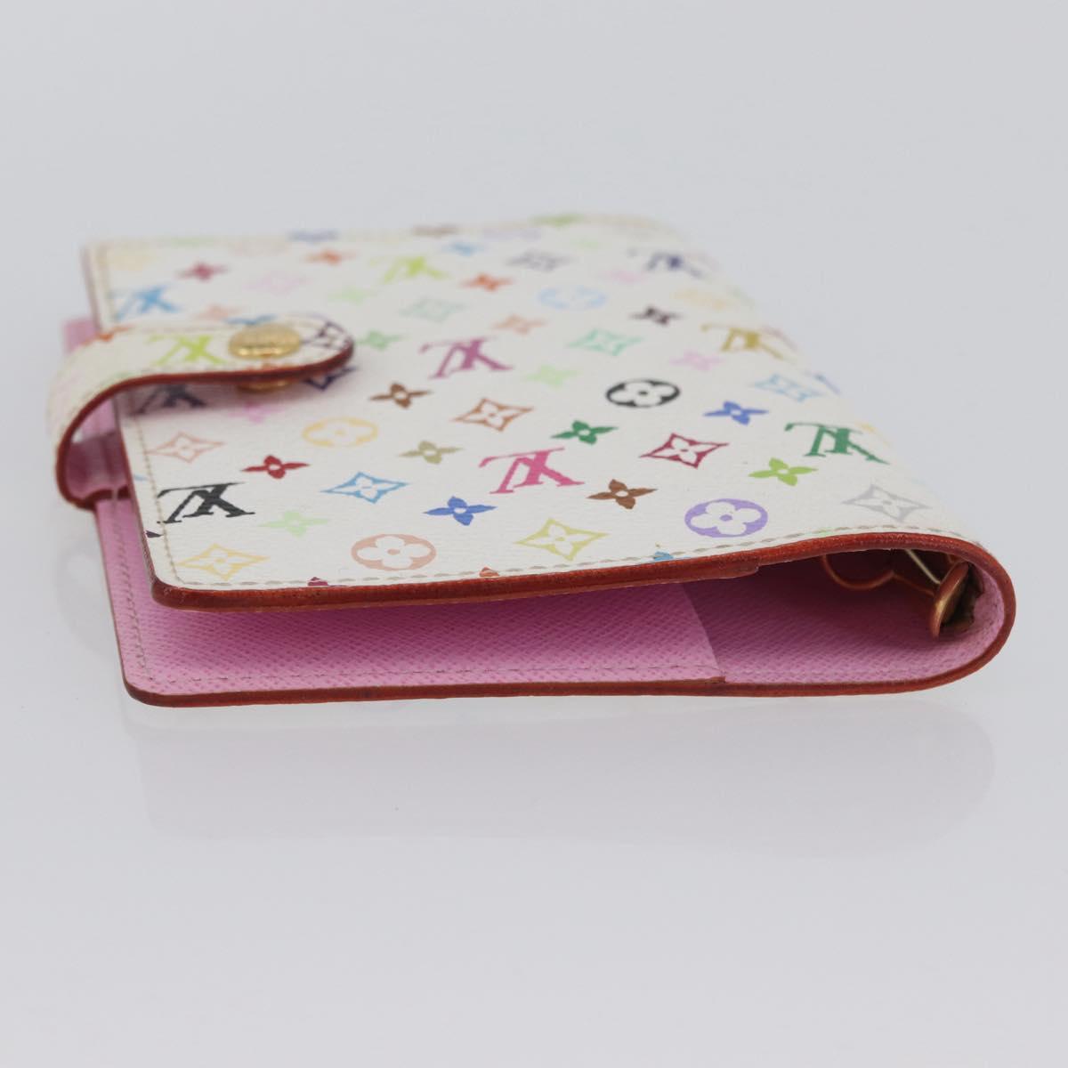 LOUIS VUITTON Multicolor Agenda PM Day Planner Cover White R21074 Auth BA10903V