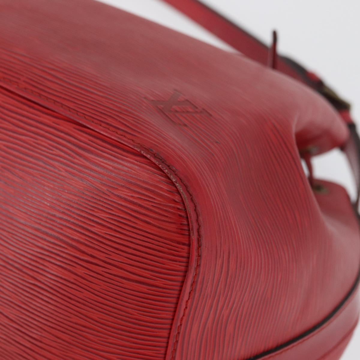 LOUIS VUITTON Epi Petit Noe Shoulder Bag Red M44107 LV Auth BA10912