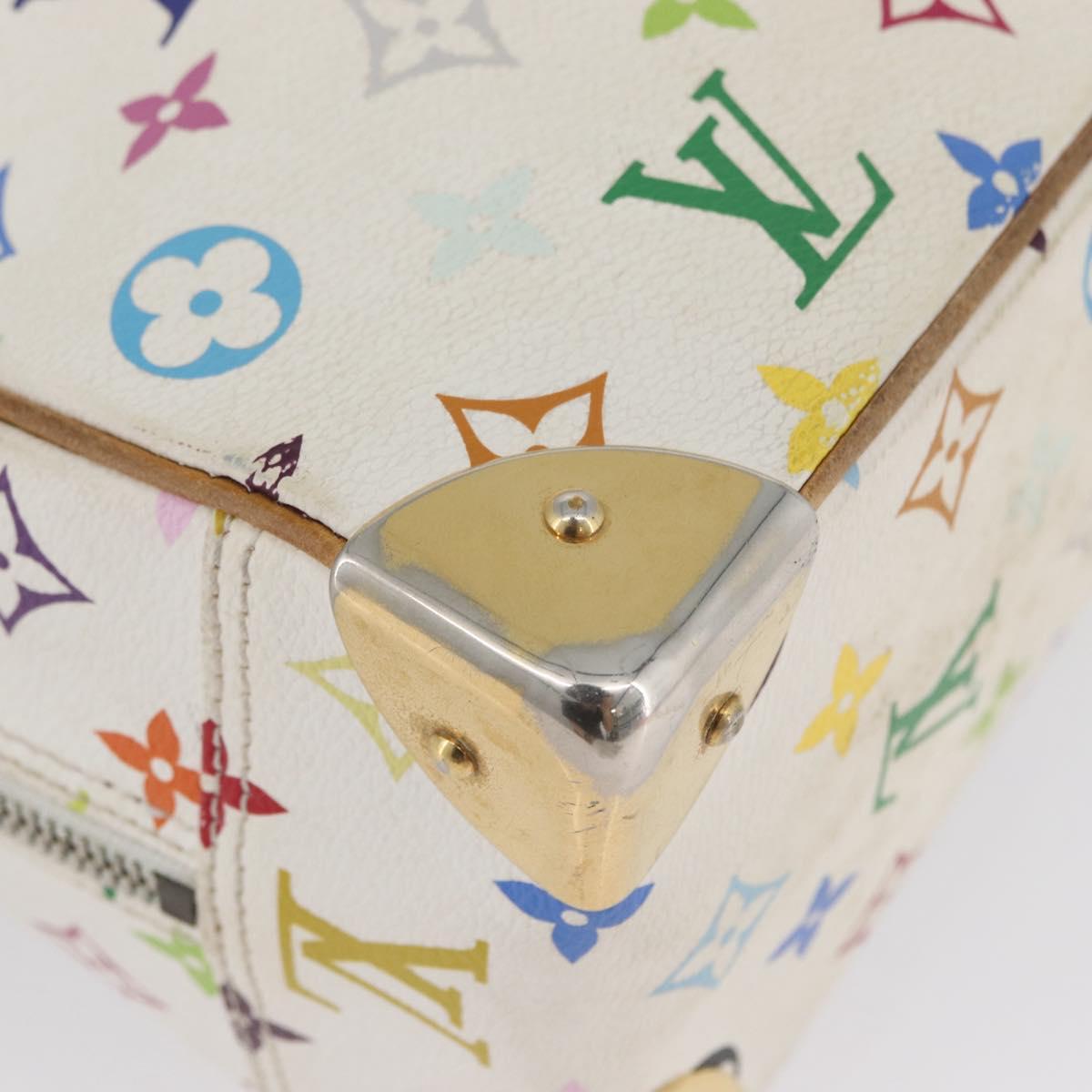 LOUIS VUITTON Monogram Multicolor Trouville Bag White M92663 LV Auth BA10914