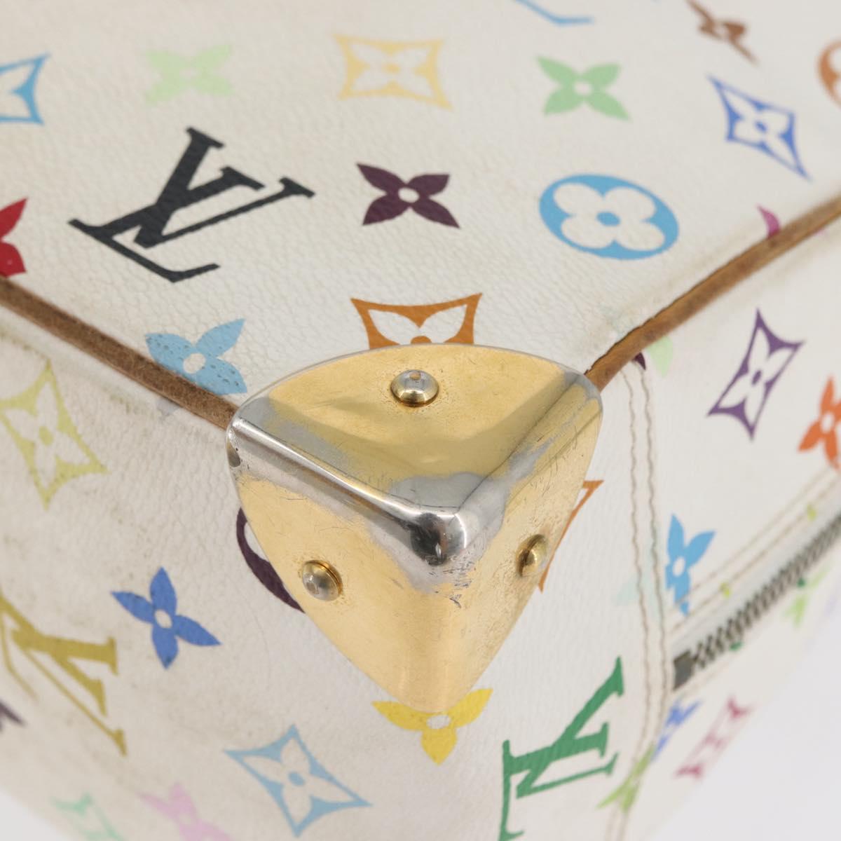 LOUIS VUITTON Monogram Multicolor Trouville Bag White M92663 LV Auth BA10914