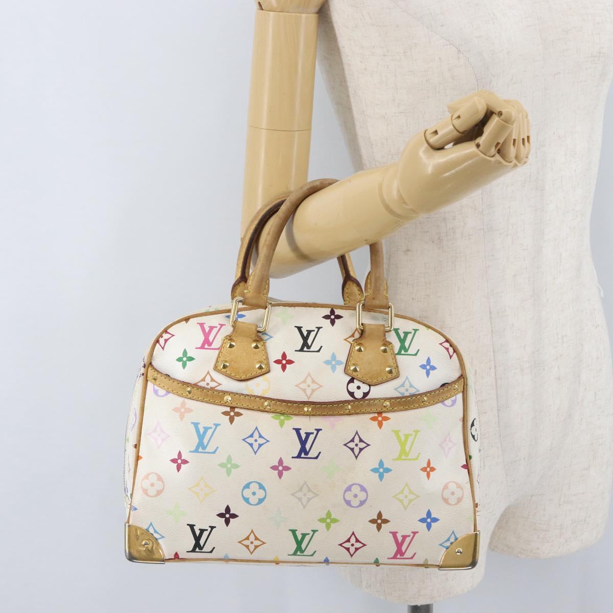 LOUIS VUITTON Monogram Multicolor Trouville Bag White M92663 LV Auth BA10914
