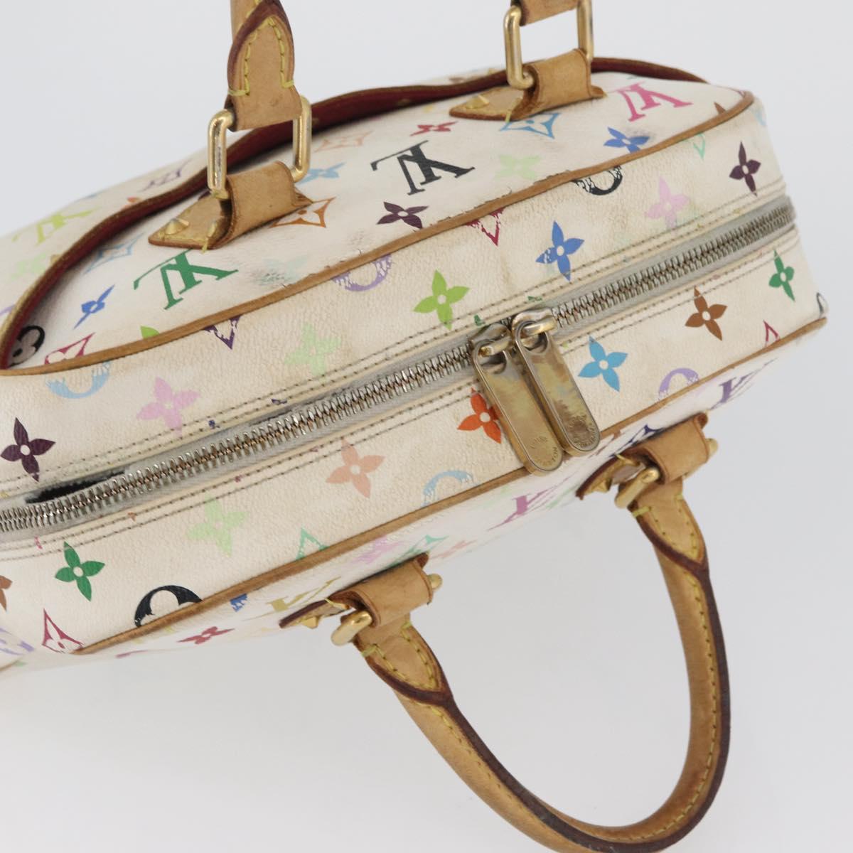 LOUIS VUITTON Monogram Multicolor Trouville Bag White M92663 LV Auth BA10914