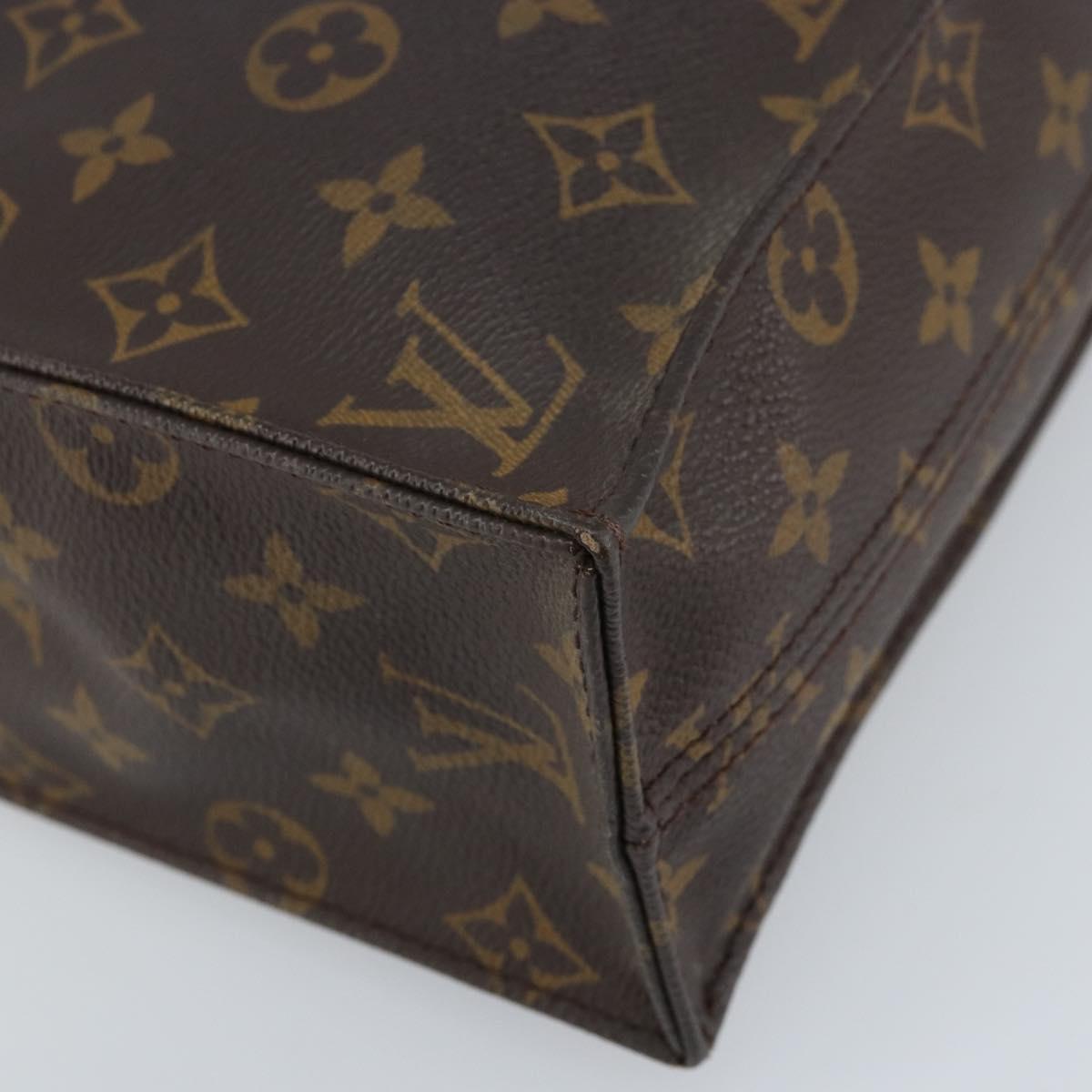 LOUIS VUITTON Monogram Sac Plat Hand Bag M51140 LV Auth BA10915