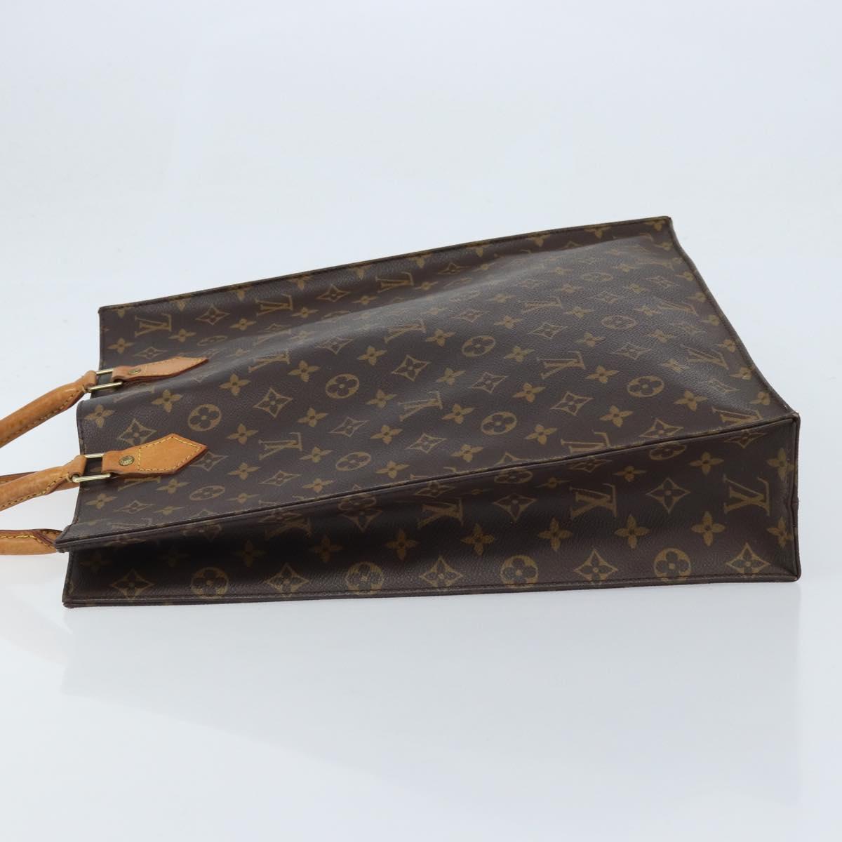 LOUIS VUITTON Monogram Sac Plat Hand Bag M51140 LV Auth BA10915
