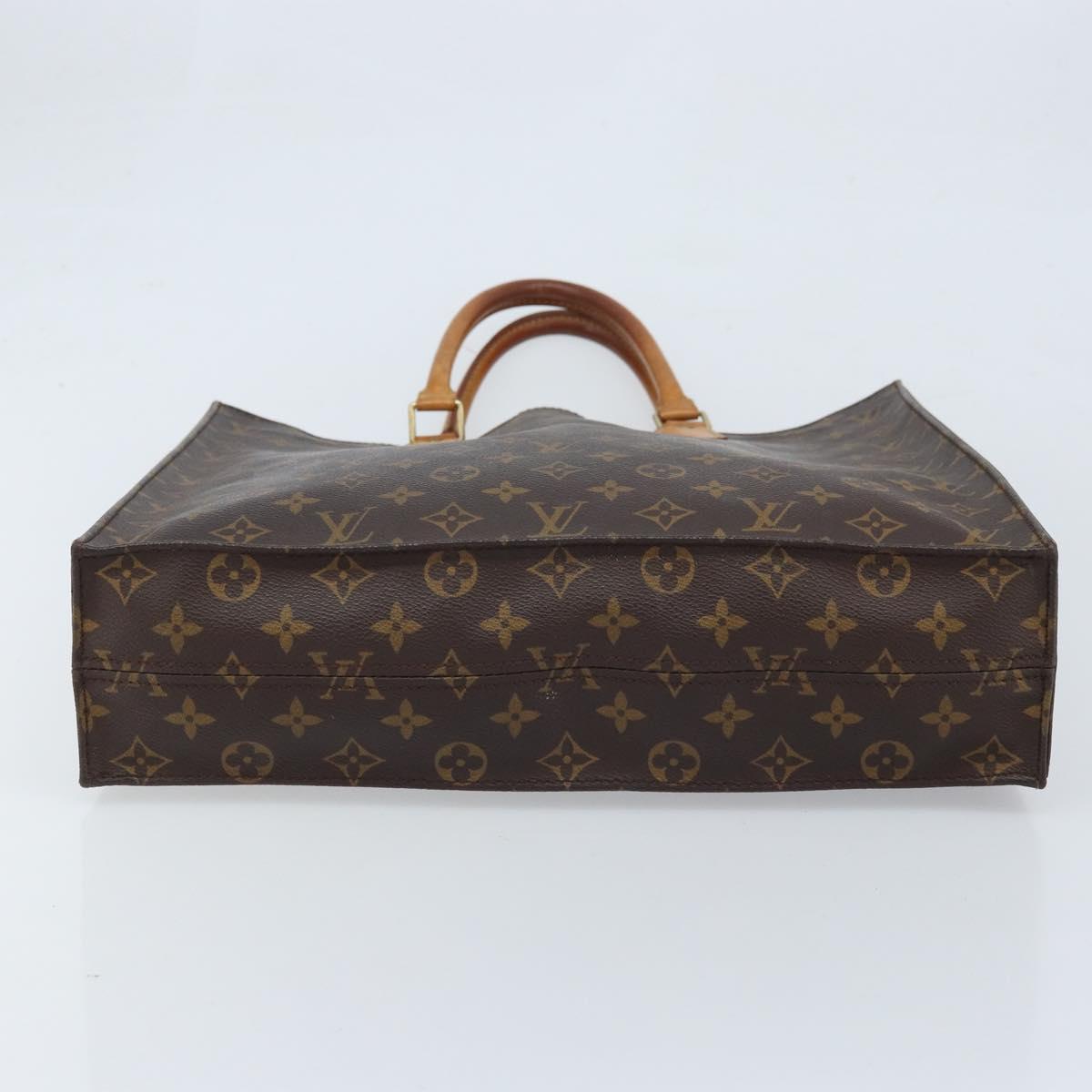 LOUIS VUITTON Monogram Sac Plat Hand Bag M51140 LV Auth BA10915