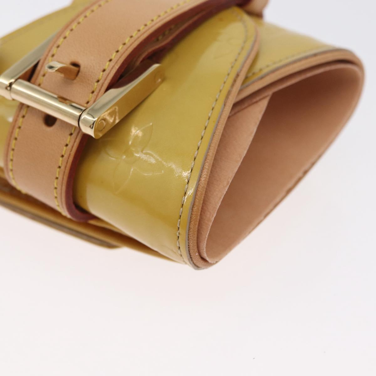 LOUIS VUITTON Vernis lafayette street Coin Purse Beige M91013 LV Auth BA10937