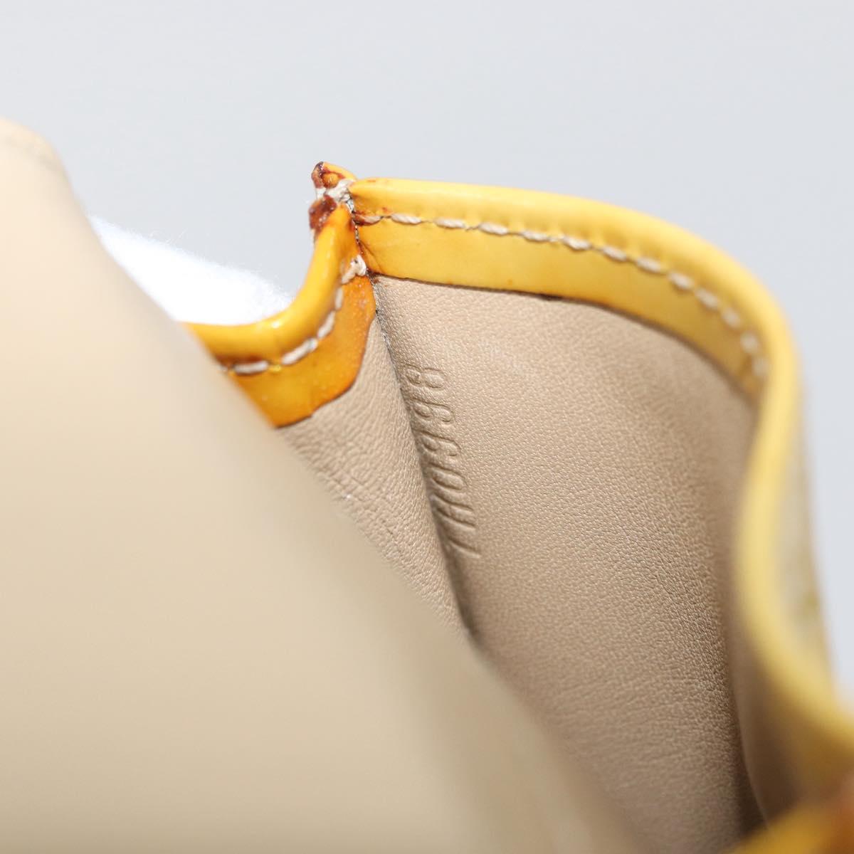 LOUIS VUITTON Vernis lafayette street Coin Purse Beige M91013 LV Auth BA10937