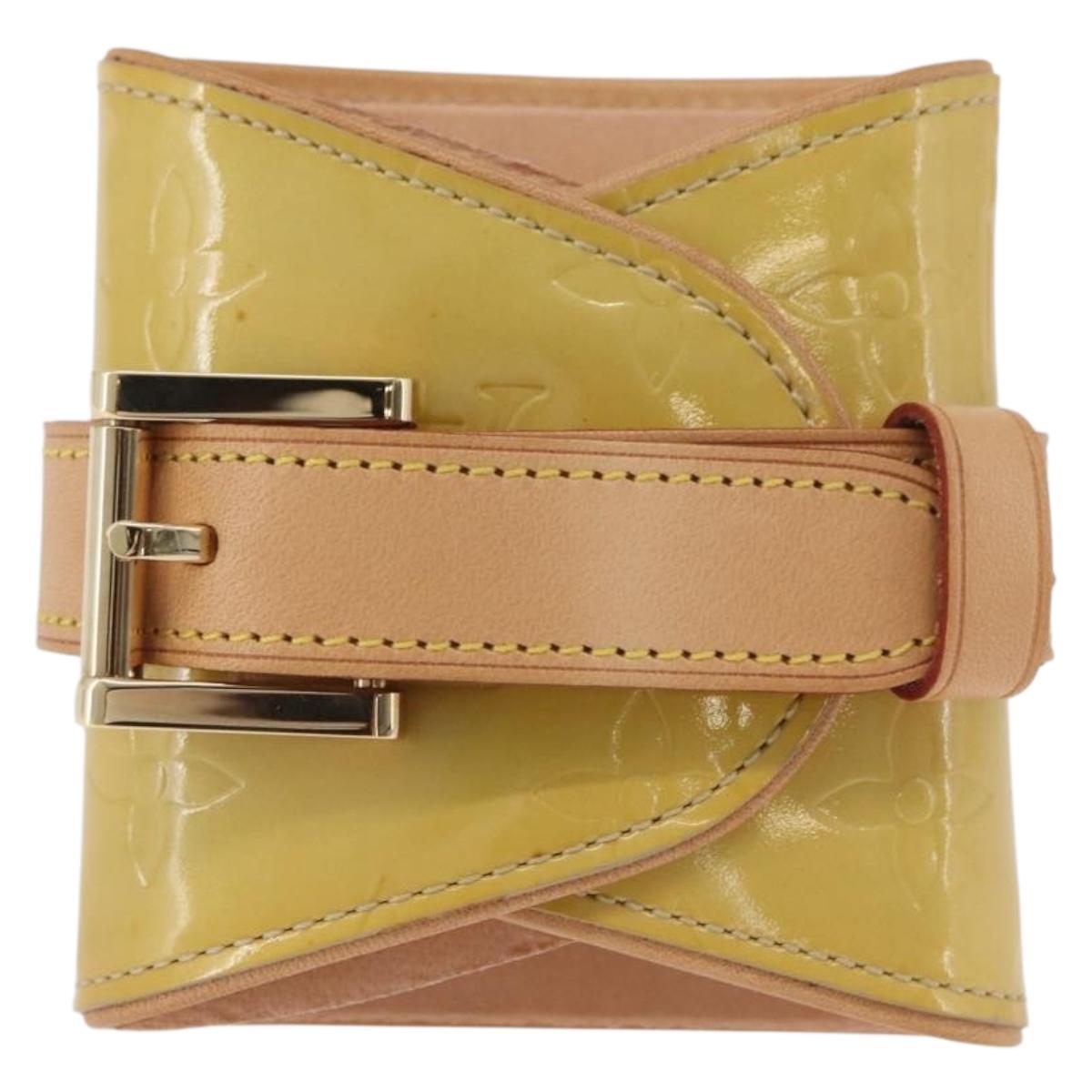 LOUIS VUITTON Vernis lafayette street Coin Purse Beige M91013 LV Auth BA10937