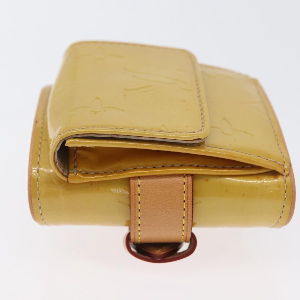 LOUIS VUITTON Vernis lafayette street Coin Purse Beige M91013 LV Auth BA10937