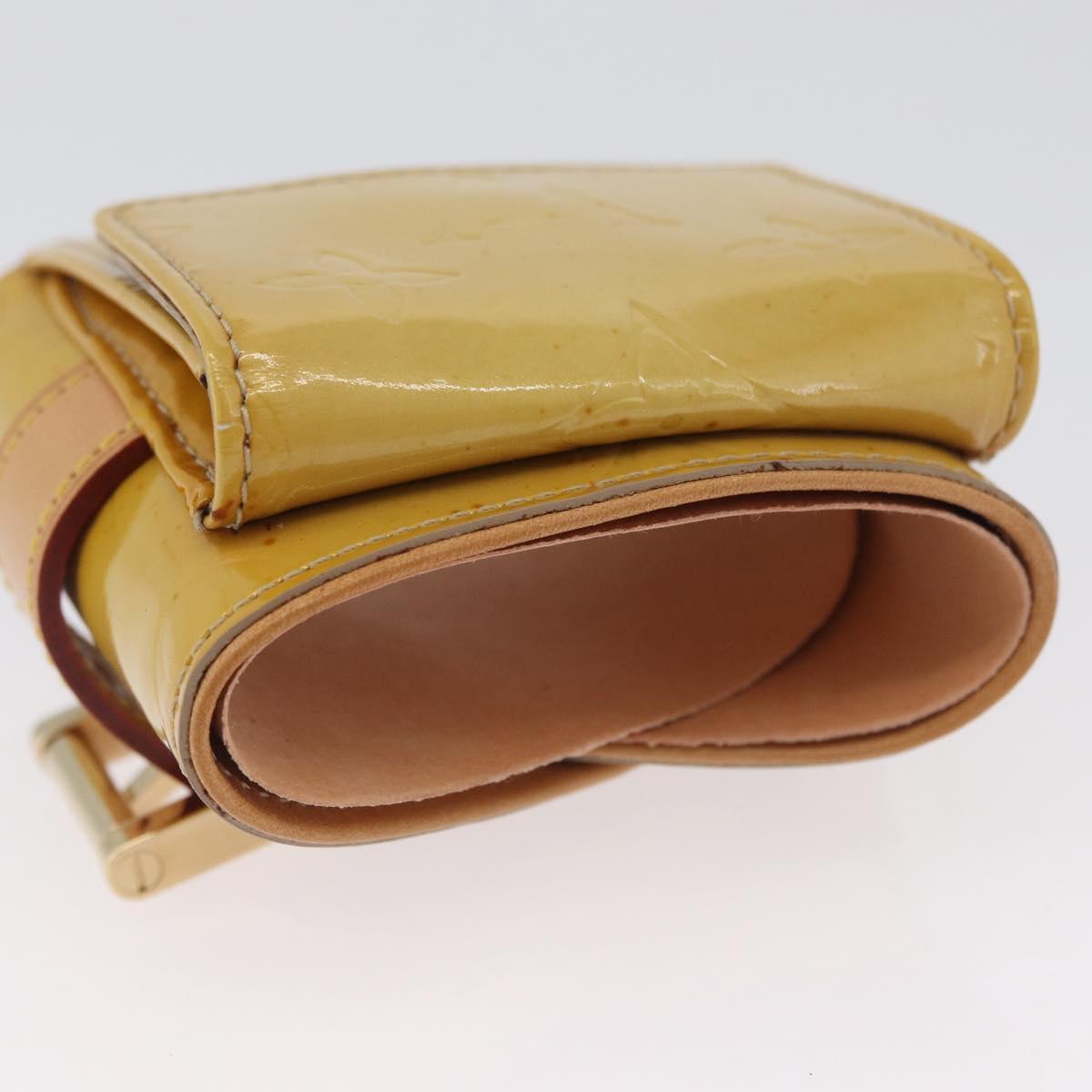 LOUIS VUITTON Vernis lafayette street Coin Purse Beige M91013 LV Auth BA10937