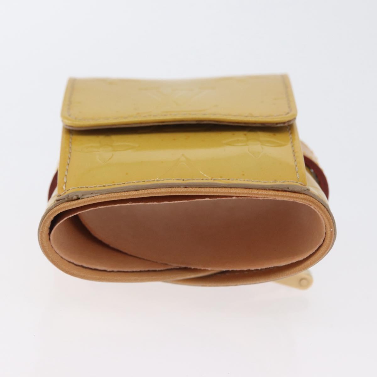LOUIS VUITTON Vernis lafayette street Coin Purse Beige M91013 LV Auth BA10937