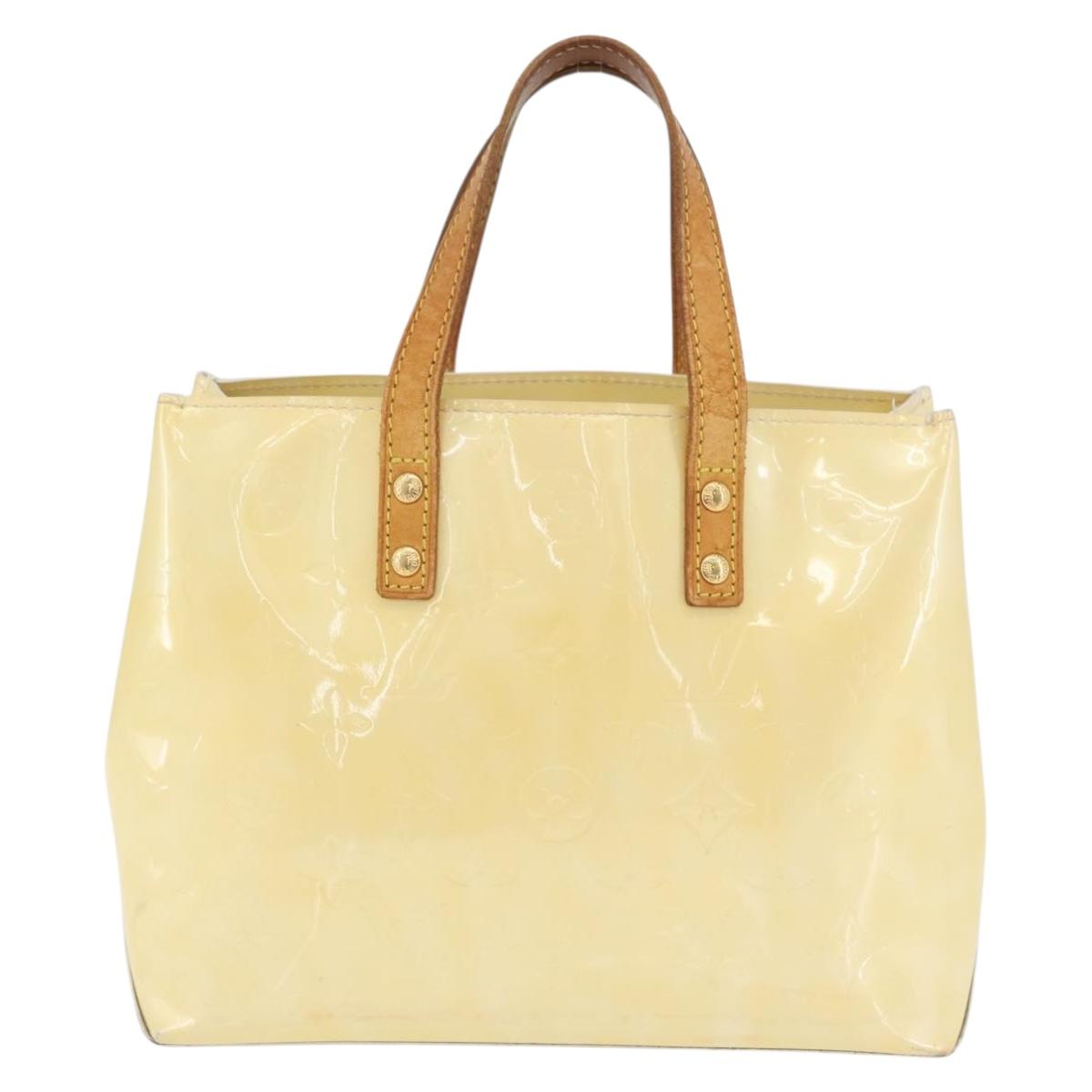 LOUIS VUITTON Monogram Vernis Reade PM Hand Bag Perle M91336 LV Auth BA10949