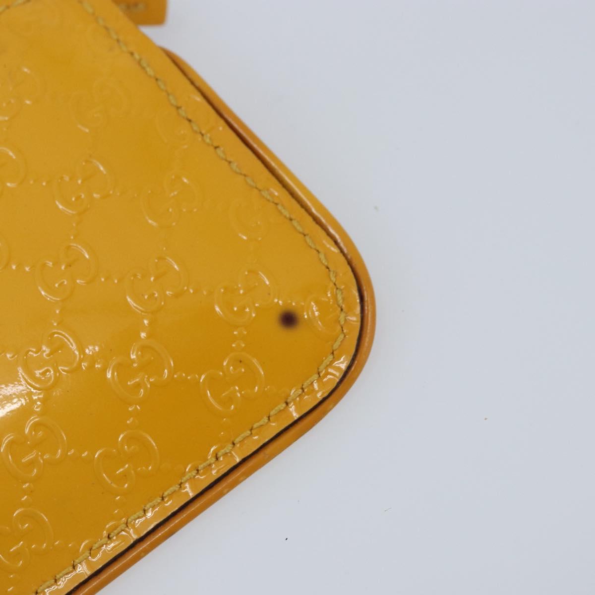 GUCCI Micro GG Canvas Guccissima Coin Purse PVC Yellow 233183 Auth BA10953