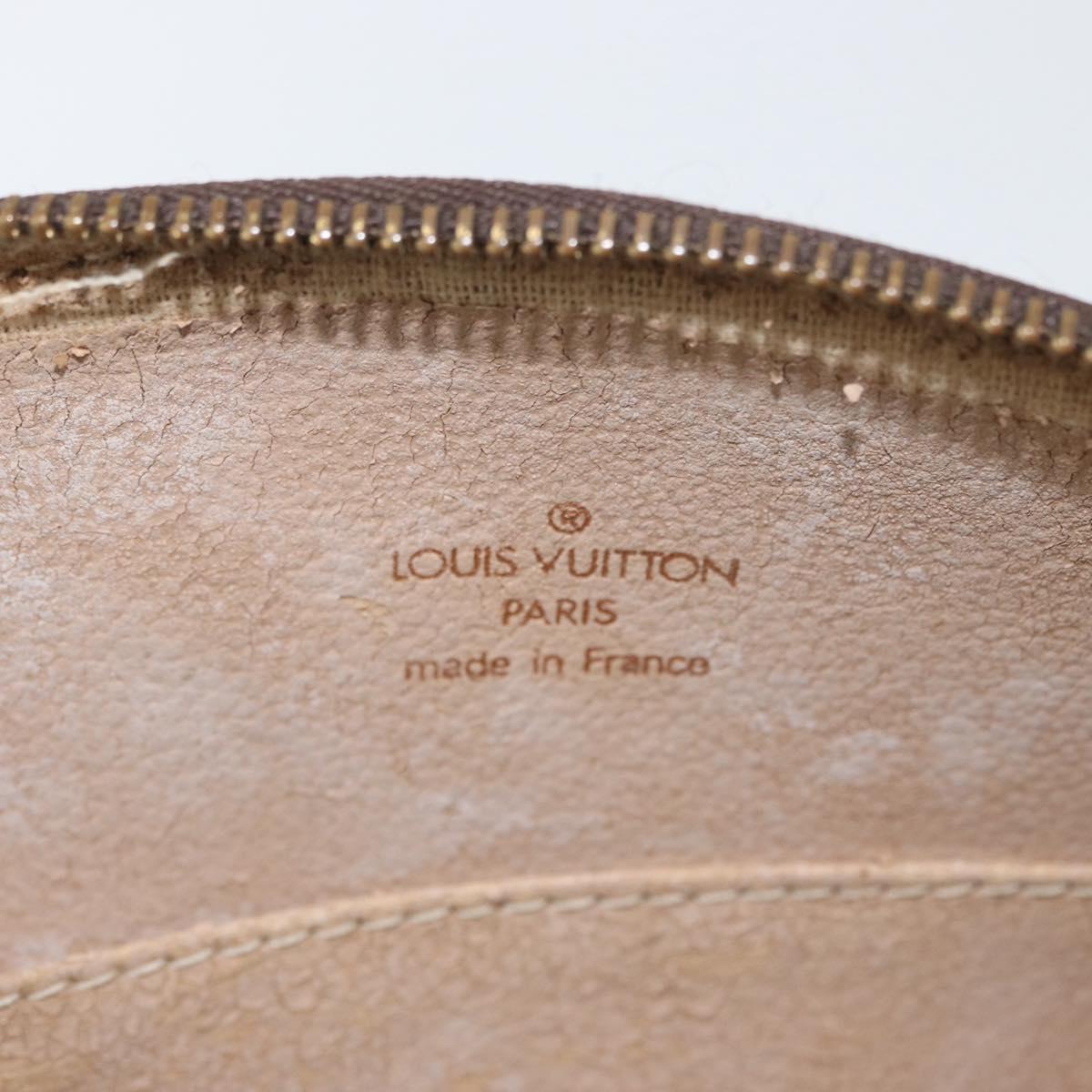 LOUIS VUITTON Monogram Trousse Demi Ronde Cosmetic Pouch M47520 LV Auth BA10964