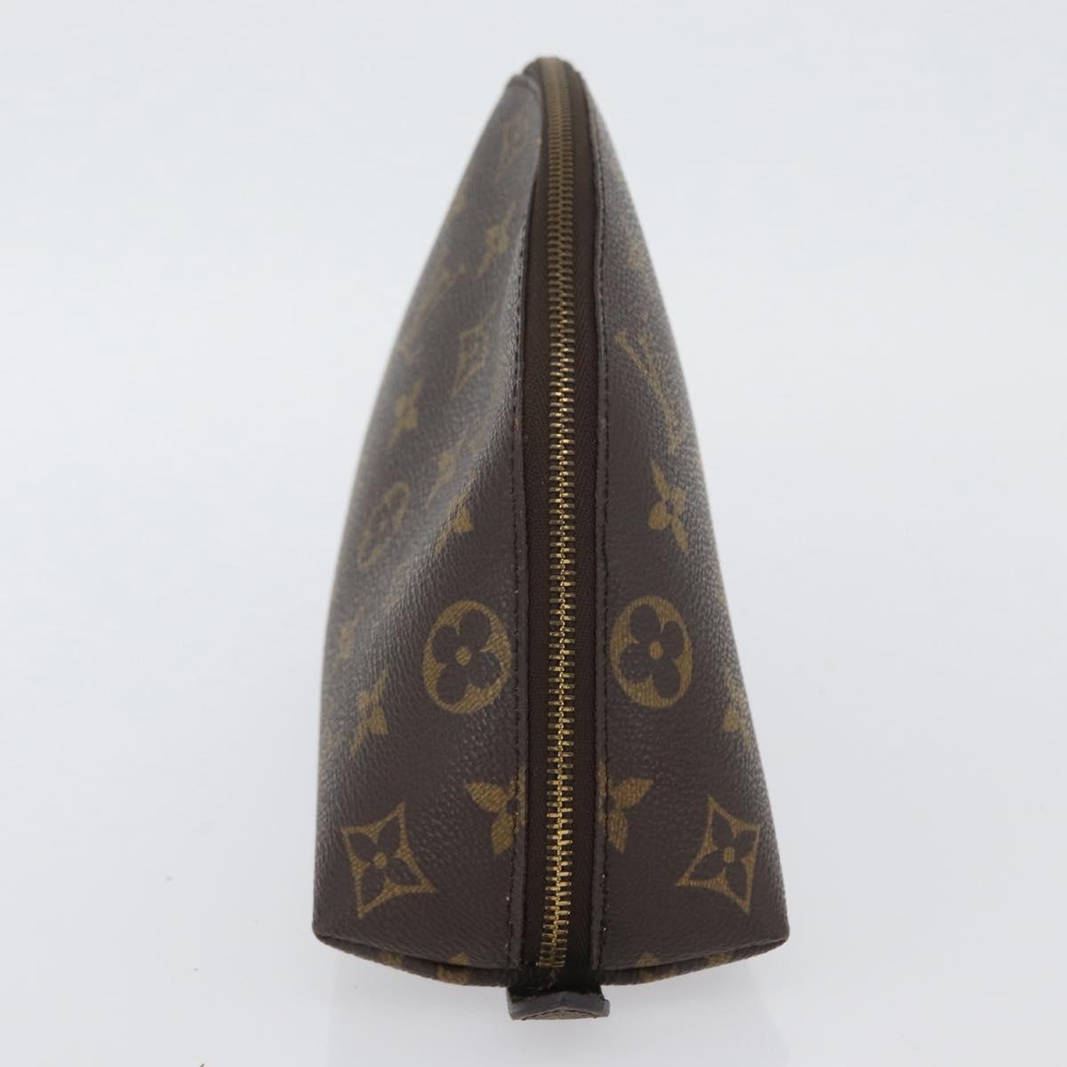 LOUIS VUITTON Monogram Trousse Demi Ronde Cosmetic Pouch M47520 LV Auth BA10964