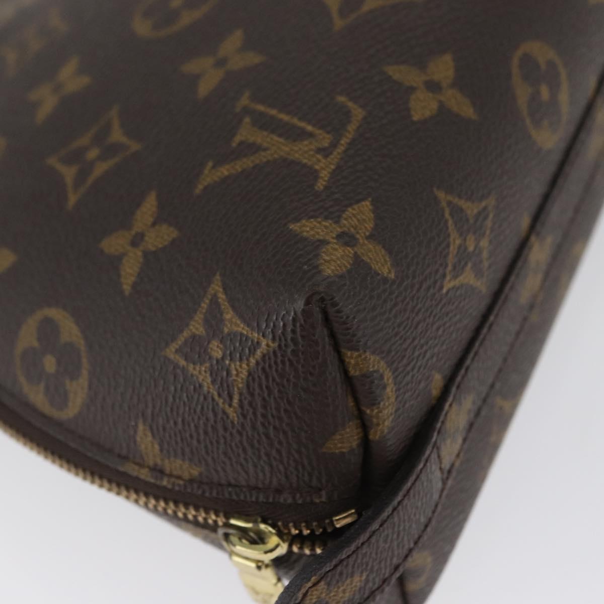 LOUIS VUITTON Monogram Trousse Demi Ronde Cosmetic Pouch M47520 LV Auth BA10964