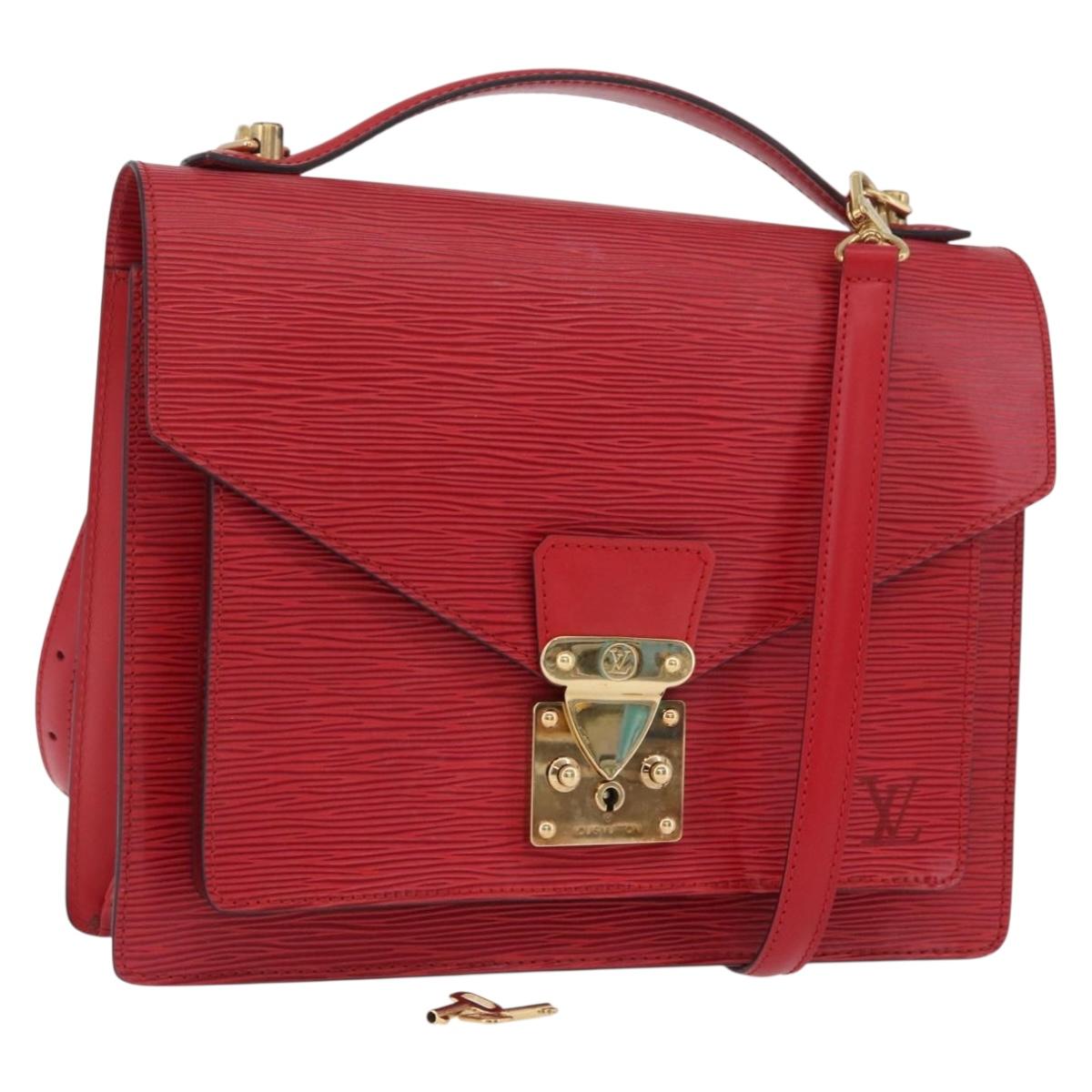 LOUIS VUITTON Epi Monceau 28 Hand Bag Red M40783 LV Auth BA10966