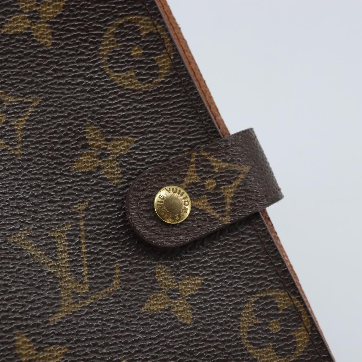 LOUIS VUITTON Monogram Agenda PM Day Planner Cover R20005 LV Auth BA10968