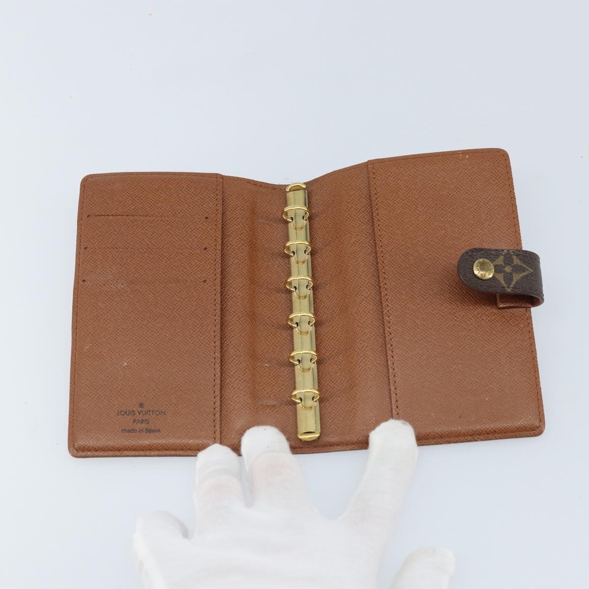 LOUIS VUITTON Monogram Agenda PM Day Planner Cover R20005 LV Auth BA10968