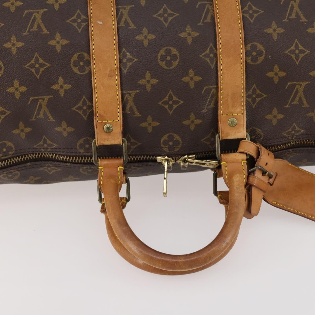LOUIS VUITTON Monogram Keepall Bandouliere 45 Boston Bag M41418 LV Auth BA10975