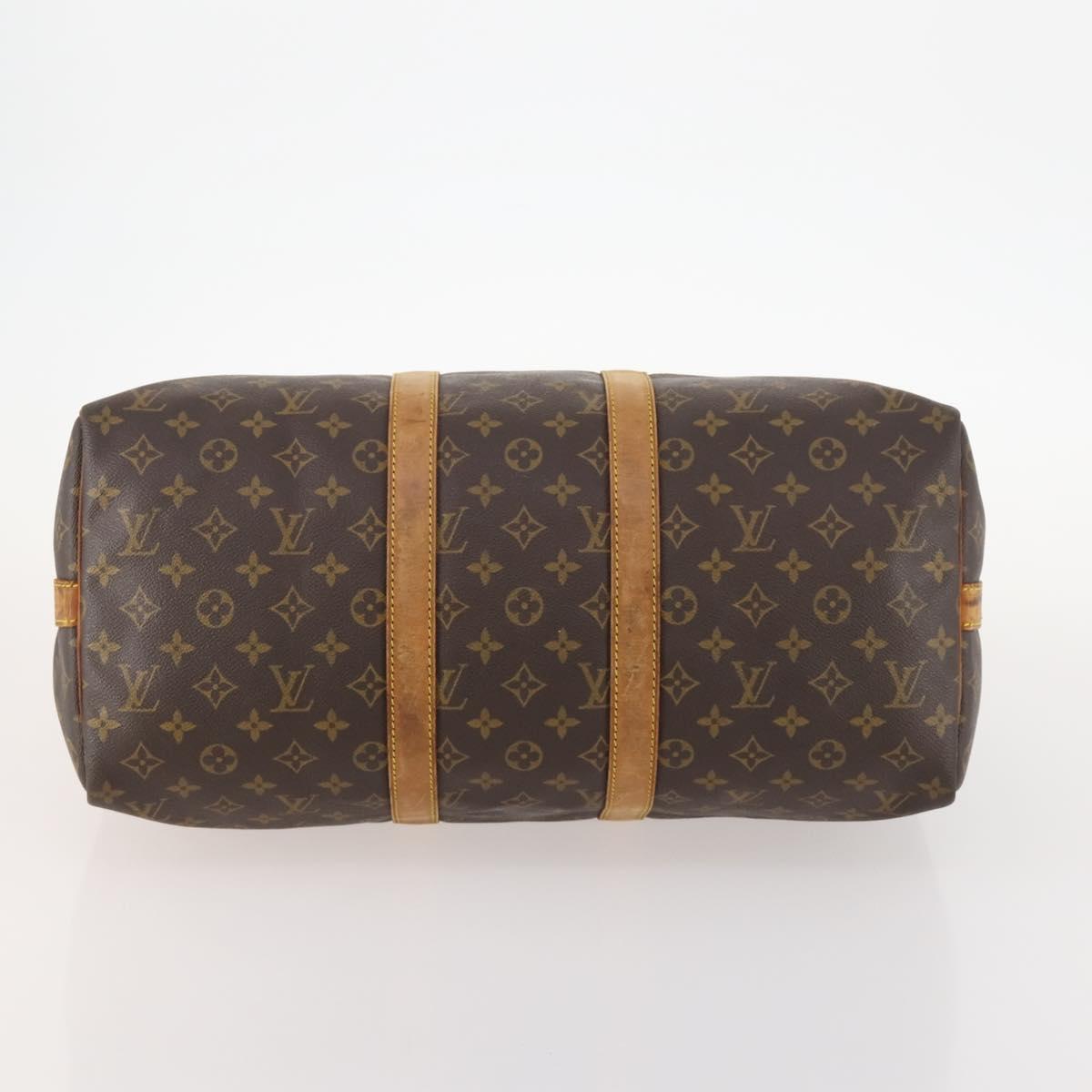 LOUIS VUITTON Monogram Keepall Bandouliere 45 Boston Bag M41418 LV Auth BA10975