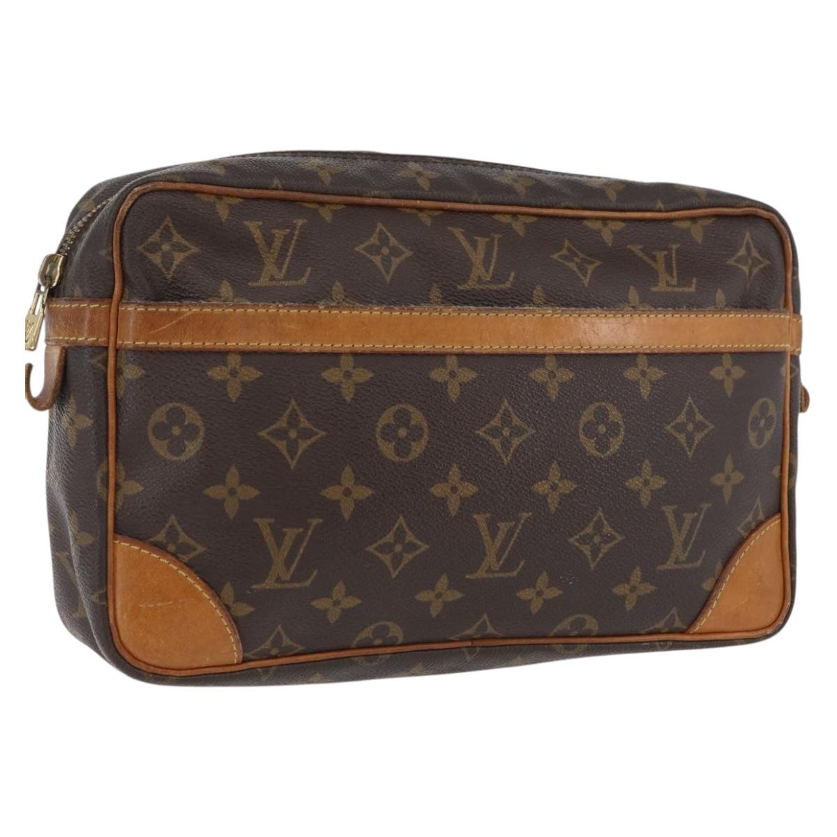 LOUIS VUITTON Monogram Compiegne 28 Clutch Bag M51845 LV Auth BA10976