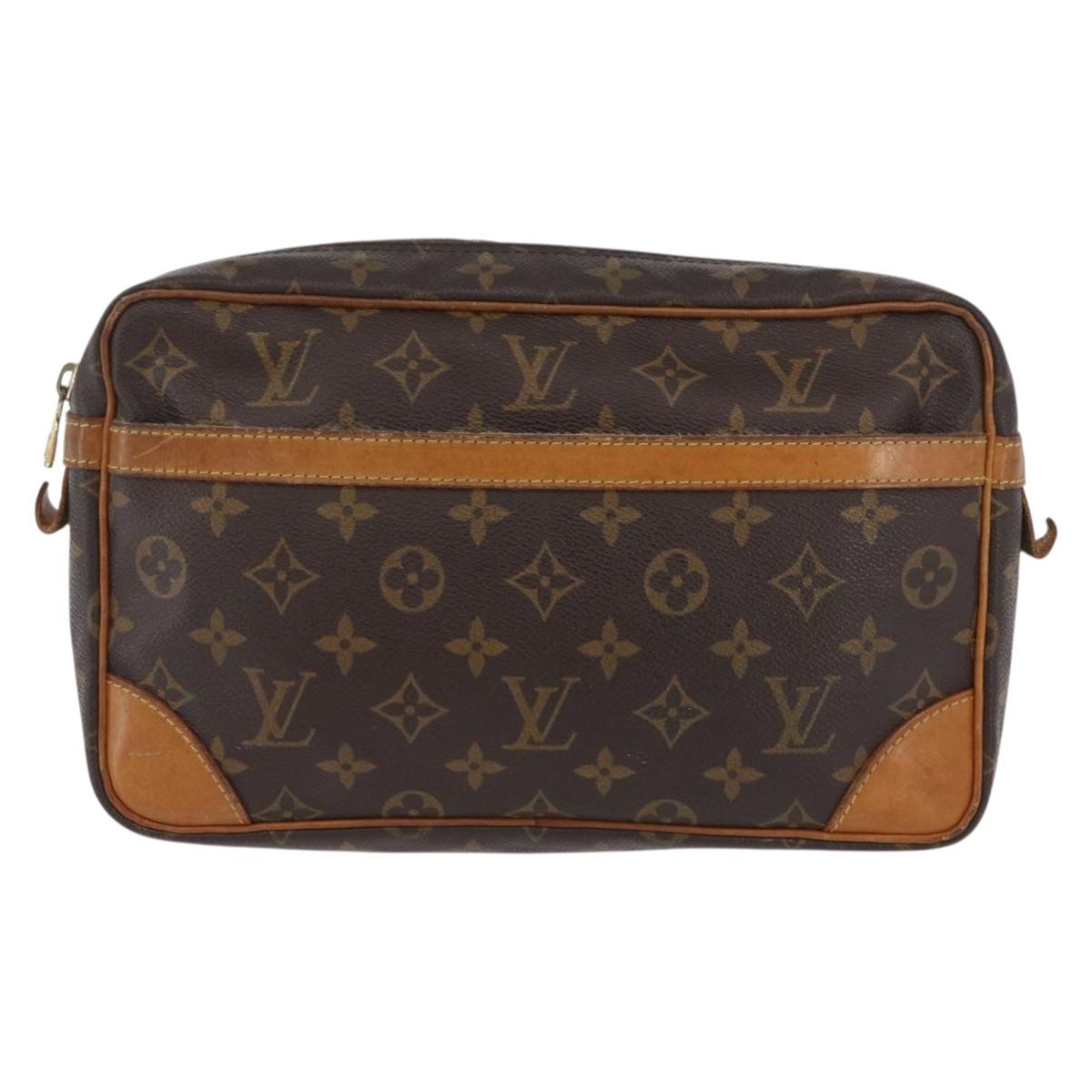 LOUIS VUITTON Monogram Compiegne 28 Clutch Bag M51845 LV Auth BA10976