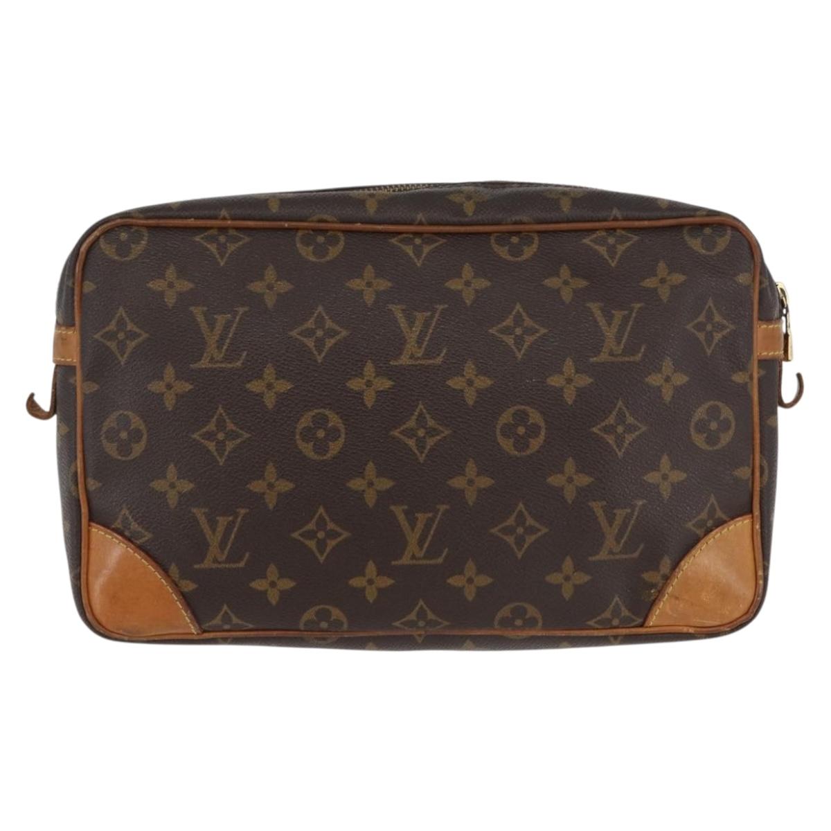 LOUIS VUITTON Monogram Compiegne 28 Clutch Bag M51845 LV Auth BA10976