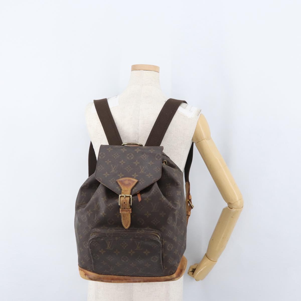 LOUIS VUITTON Monogram Montsouris GM Backpack M51135 LV Auth BA10978