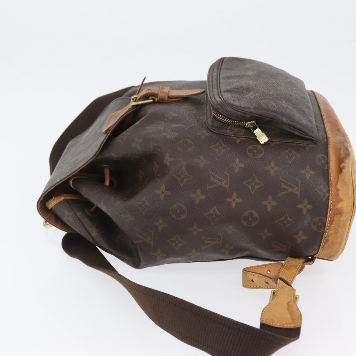 LOUIS VUITTON Monogram Montsouris GM Backpack M51135 LV Auth BA10978