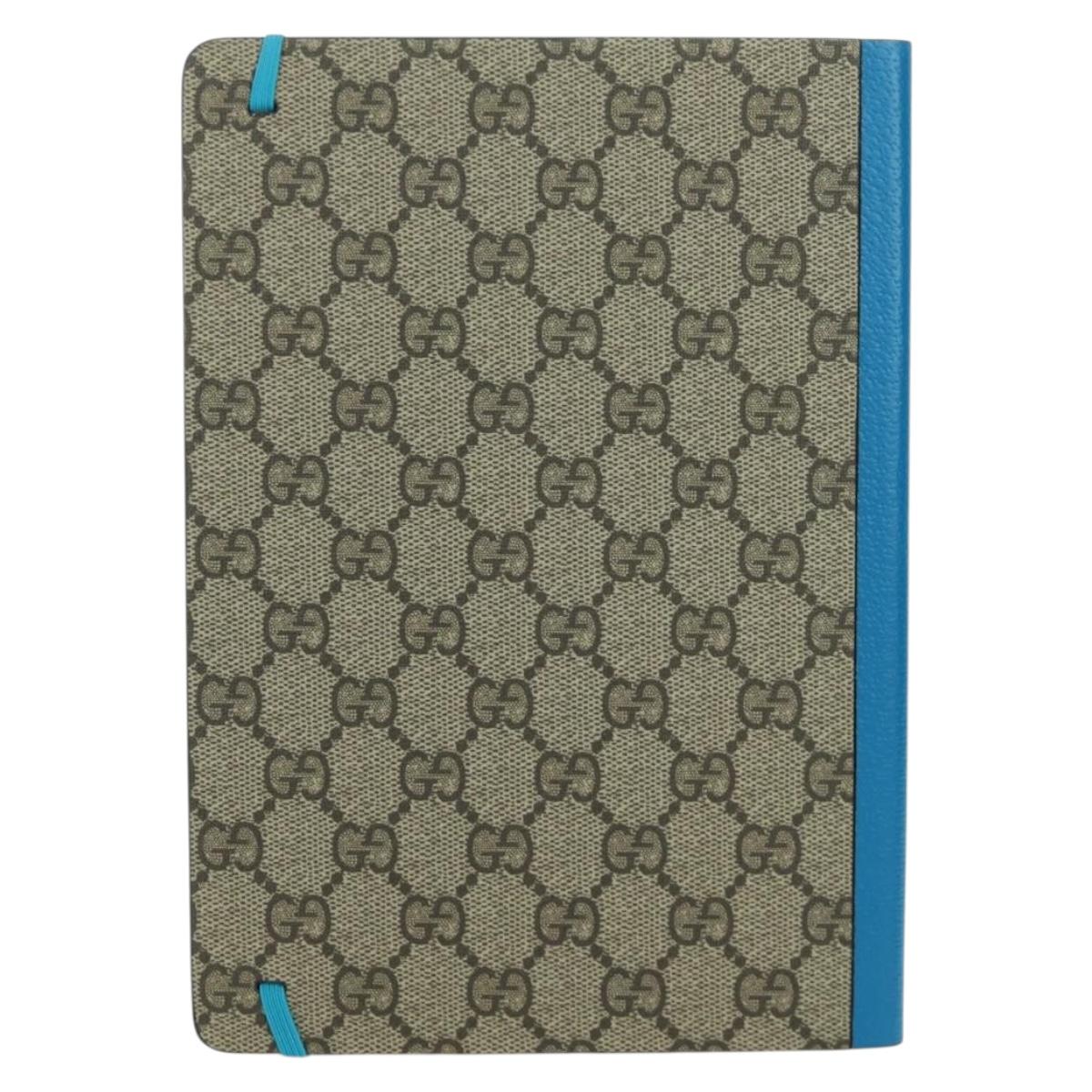 GUCCI GG Supreme Donald Paper Stationery PVC Beige Auth BA10983M