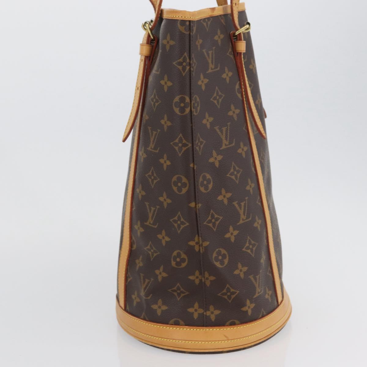 LOUIS VUITTON Monogram Bucket GM Shoulder Bag M42236 LV Auth BA10992