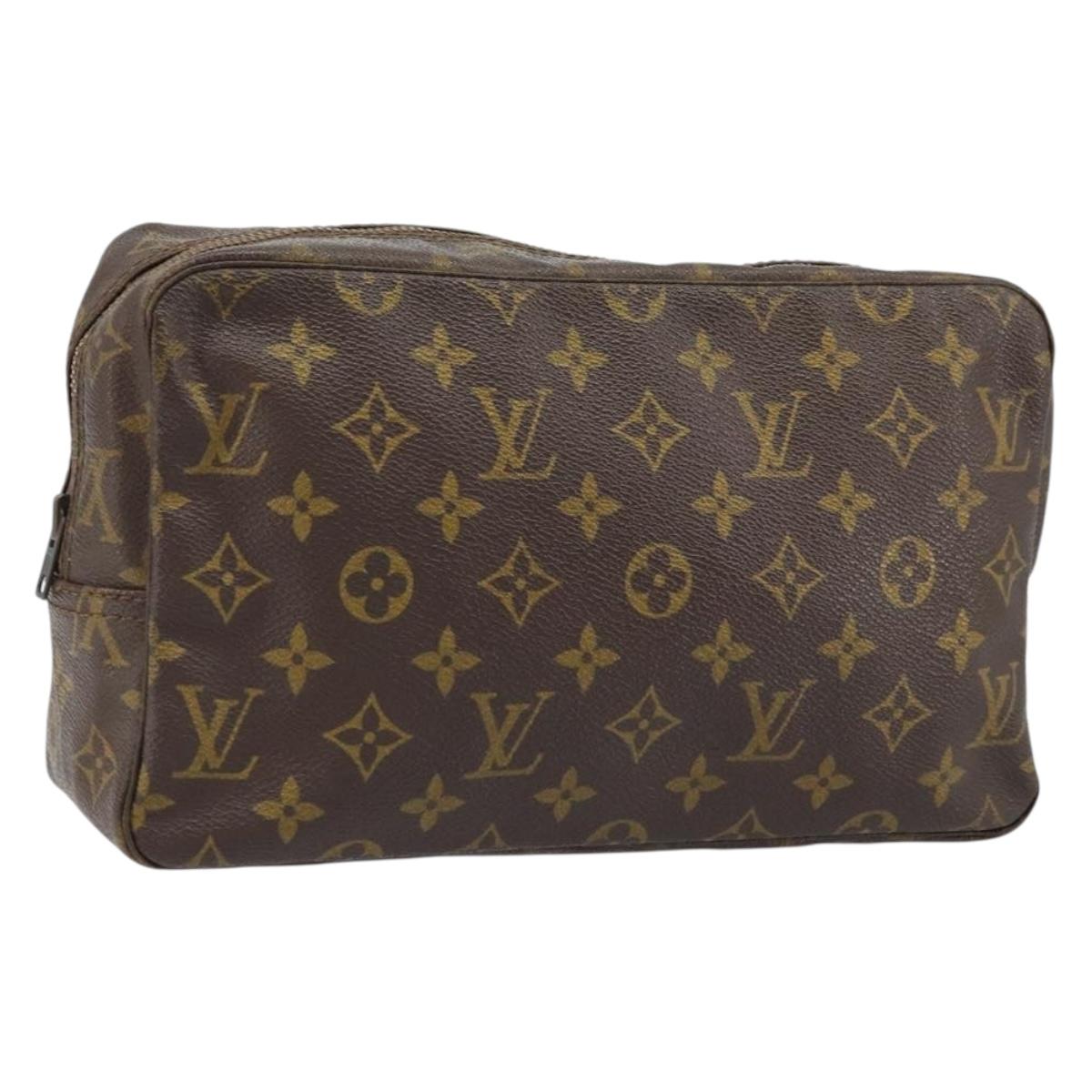 LOUIS VUITTON Monogram Trousse Toilette 28 Clutch Bag M47522 LV Auth BA10997