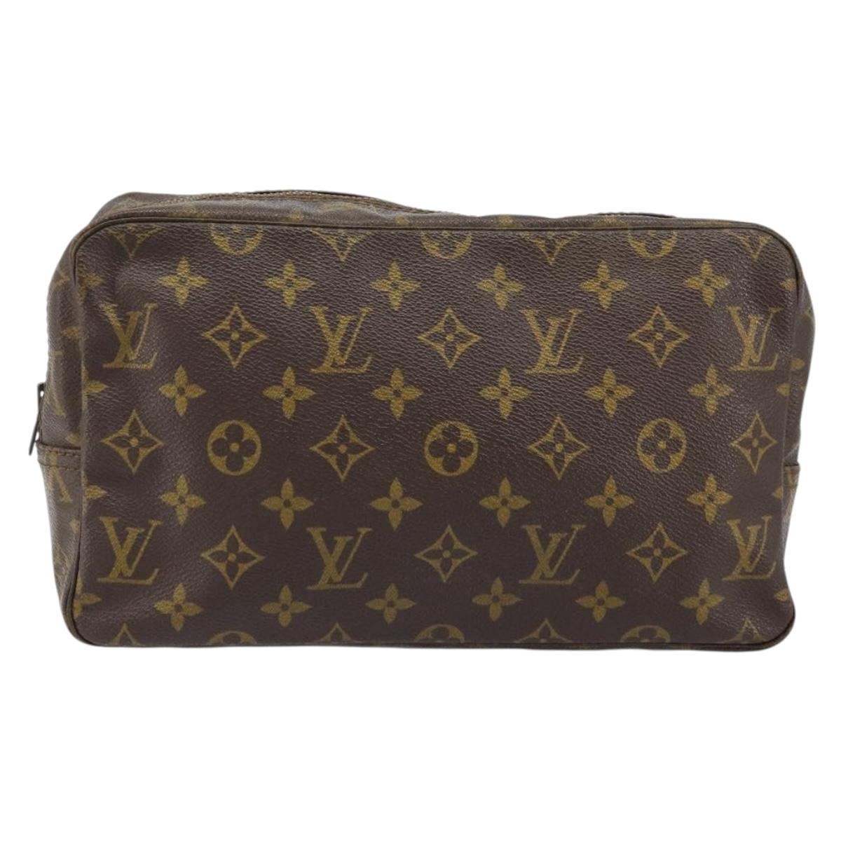 LOUIS VUITTON Monogram Trousse Toilette 28 Clutch Bag M47522 LV Auth BA10997