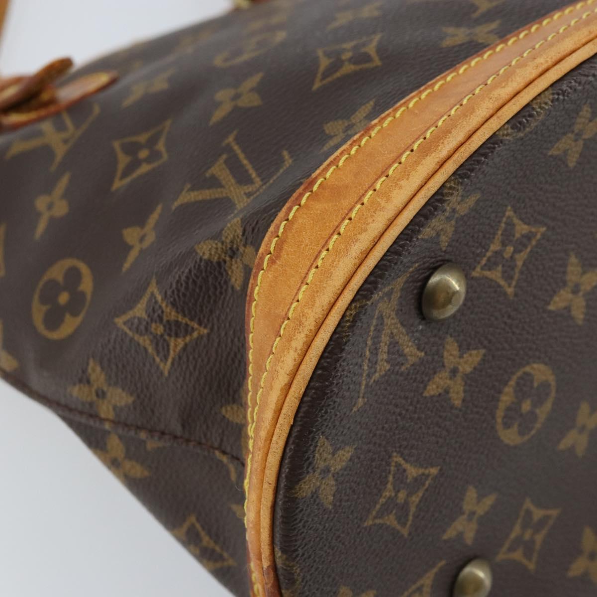 LOUIS VUITTON Monogram Bucket PM Shoulder Bag M42238 LV Auth BA11001