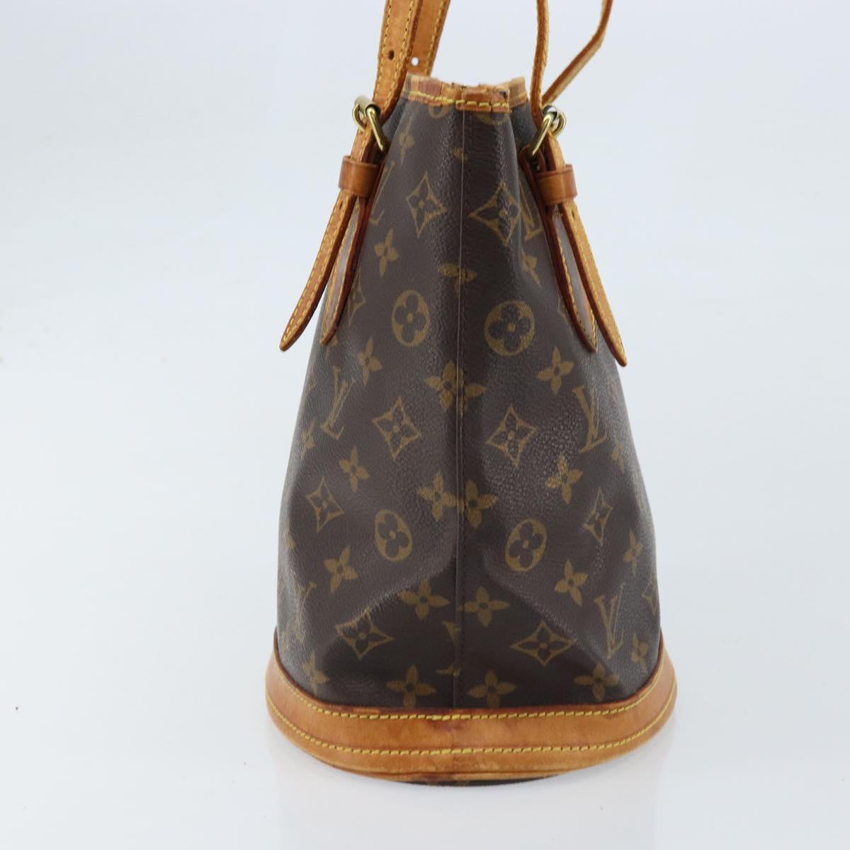 LOUIS VUITTON Monogram Bucket PM Shoulder Bag M42238 LV Auth BA11001