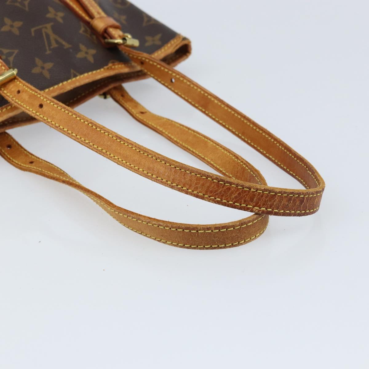 LOUIS VUITTON Monogram Bucket PM Shoulder Bag M42238 LV Auth BA11001